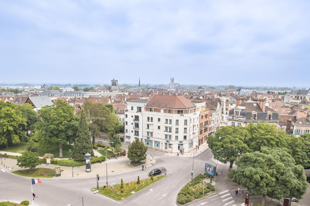 Appartamento Evasion Urbaine - Vue Panoramique - Proche Gare Troyes Esterno foto